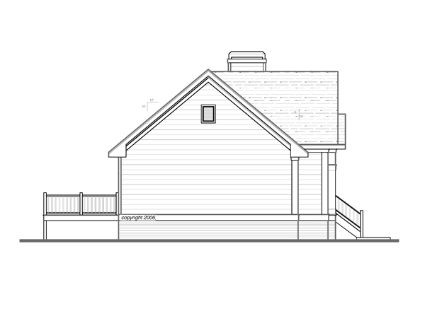 Left Elevation image of DICKENS II-C House Plan